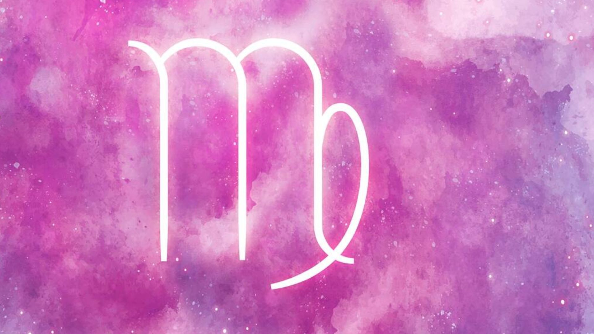 A Virgo Sign With Pink Background