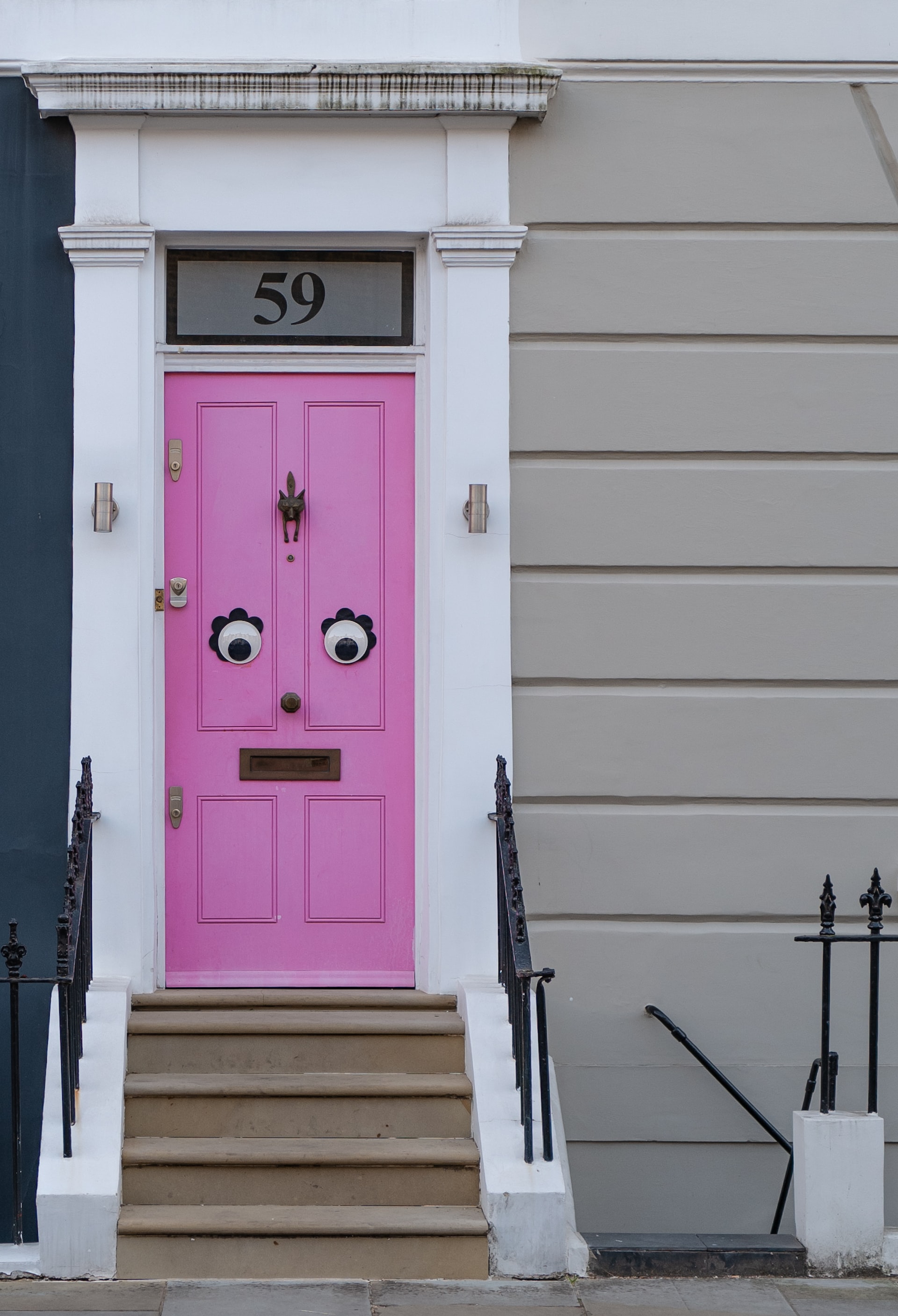 Face in a door