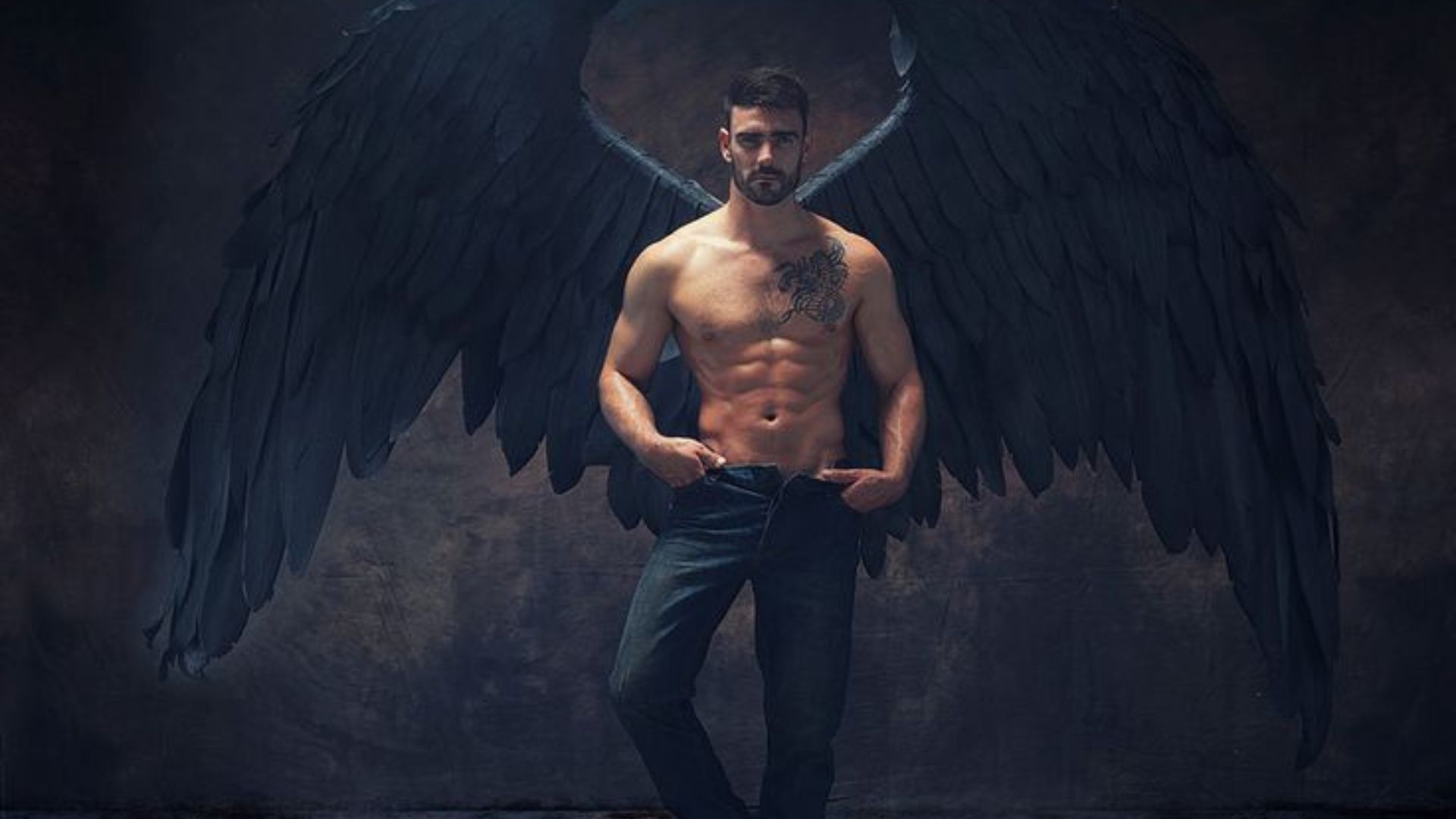 Man With Wings Standing